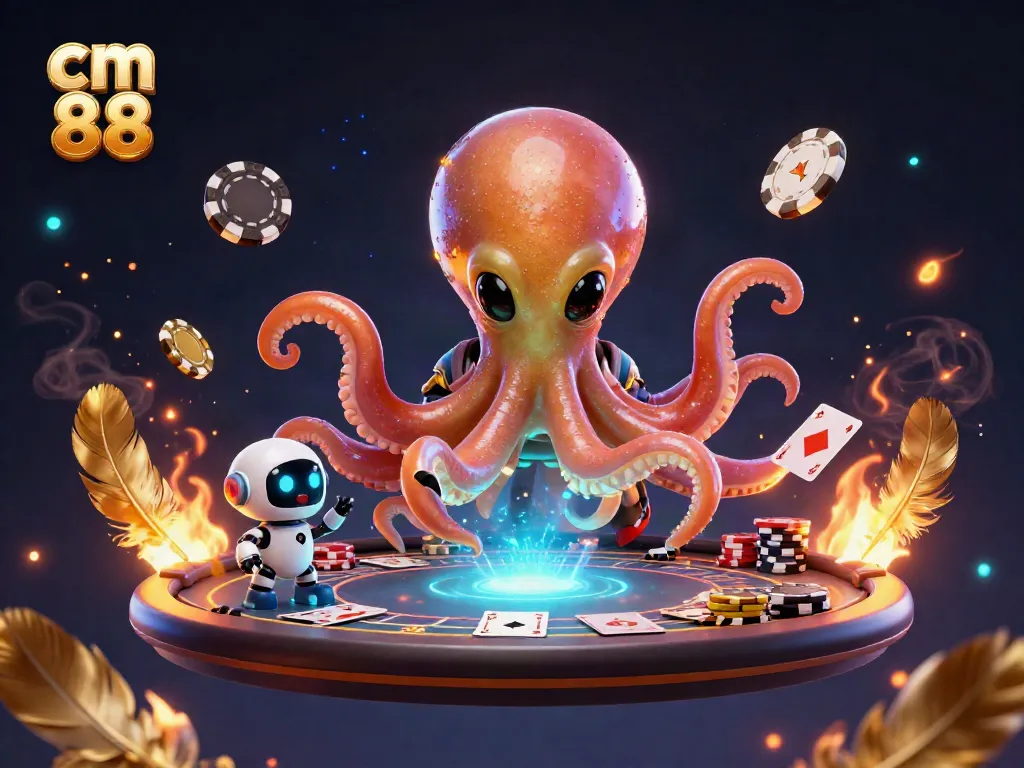 Experience thrilling gameplay at cm 88 with a vibrant alien poker scene featuring dynamic characters and game elements.