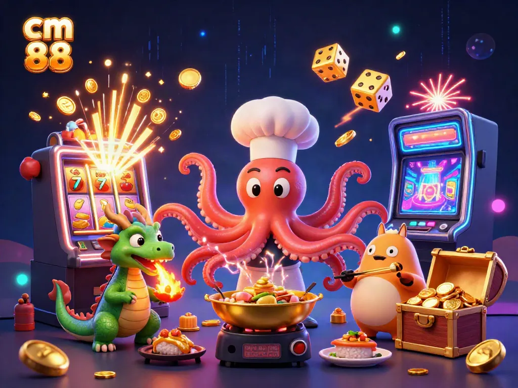 Engage with exciting gameplay at cm 88, featuring vibrant 3D characters and dynamic casino elements.