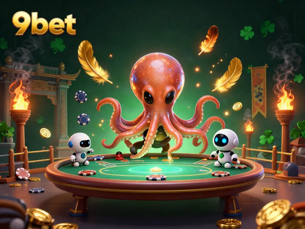 Experience thrilling gameplay at 9bet with an exciting alien poker scene featuring unique characters and dynamic elements.
